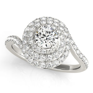 Round Halo Engagement Ring
