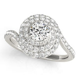 Round Halo Engagement Ring