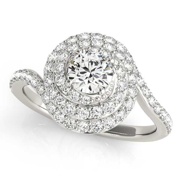 Round Halo Engagement Ring