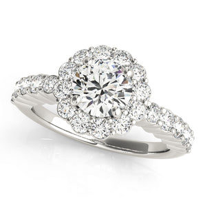 Round Halo Engagement Ring