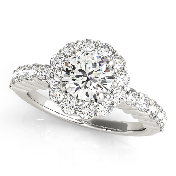 Round Halo Engagement Ring