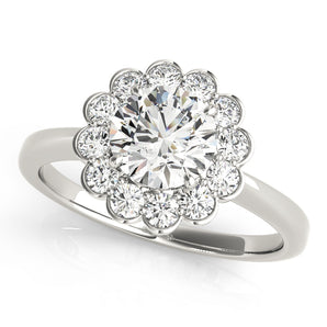 Round Halo Engagement Ring