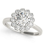 Round Halo Engagement Ring