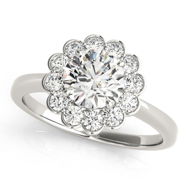 Round Halo Engagement Ring