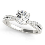 Round Engagment Rings Multirow Engagement Ring