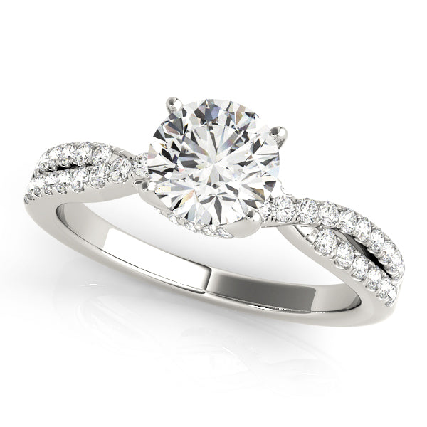 Round Engagment Rings Multirow Engagement Ring