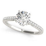 Single-Row Prong-Set Engagement Ring