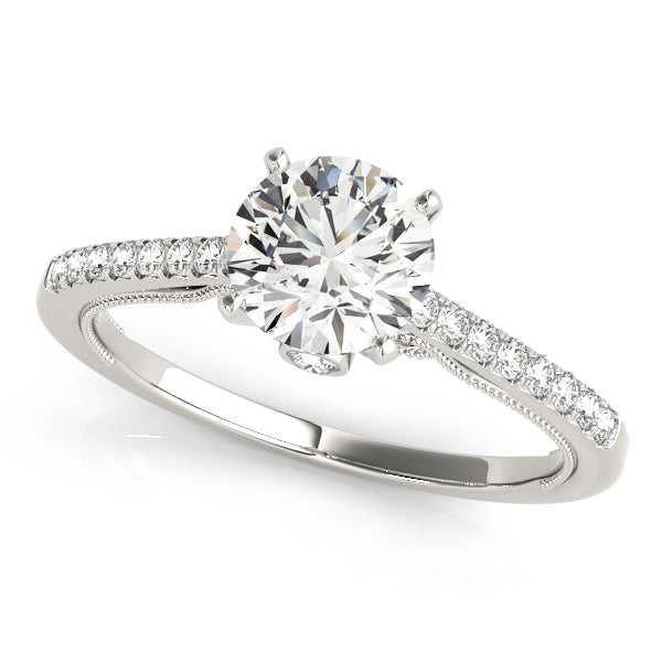 Single-Row Prong-Set Engagement Ring