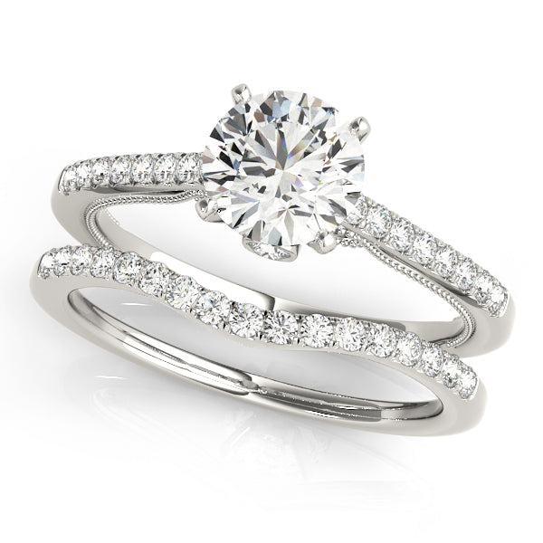 Single-Row Prong-Set Engagement Ring - alt view