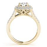 Cushion Halo Round Center Engagement Ring (50848-E-A)