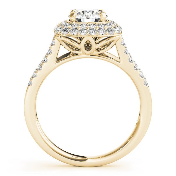 Cushion Halo Round Center Engagement Ring (50848-E-A)