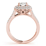 Cushion Halo Round Center Engagement Ring (50848-E-A)