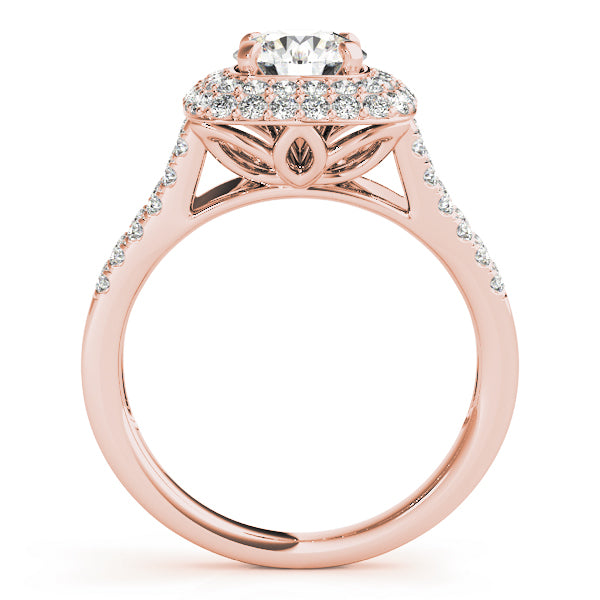 Cushion Halo Round Center Engagement Ring (50848-E-A)