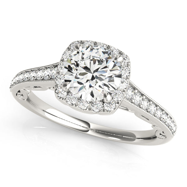 Halo Engagement Ring (Round Center)