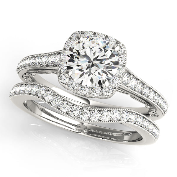 Halo Engagement Ring (Round Center) - alt view