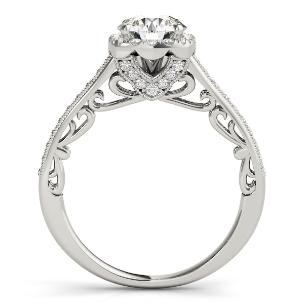 Halo Engagement Ring (Round Center) - alt view