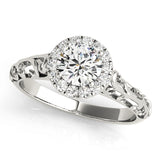 Round Halo Engagement Ring
