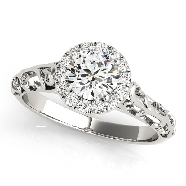 Round Halo Engagement Ring