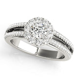 Halo Engagement Ring (Round Center)