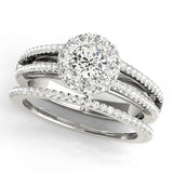 Halo Engagement Ring (Round Center) - alt view