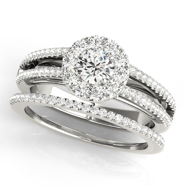 Halo Engagement Ring (Round Center) - alt view