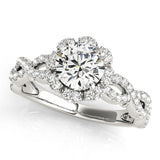 Round Halo Engagement Ring