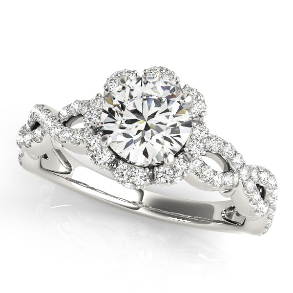Round Halo Engagement Ring