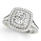 Round Halo Engagement Ring