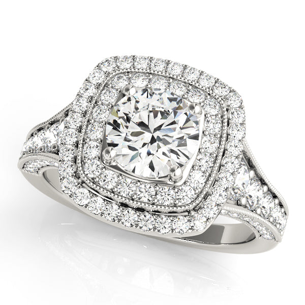 Round Halo Engagement Ring