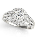 Round Halo Engagement Ring