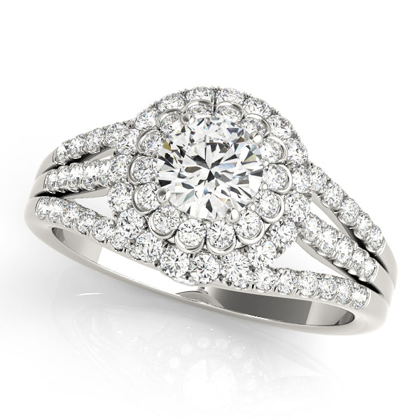Round Halo Engagement Ring