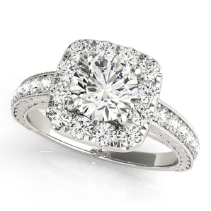 Halo Engagement Ring (Round Center)