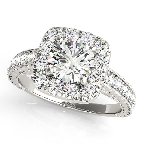 Halo Engagement Ring (Round Center)