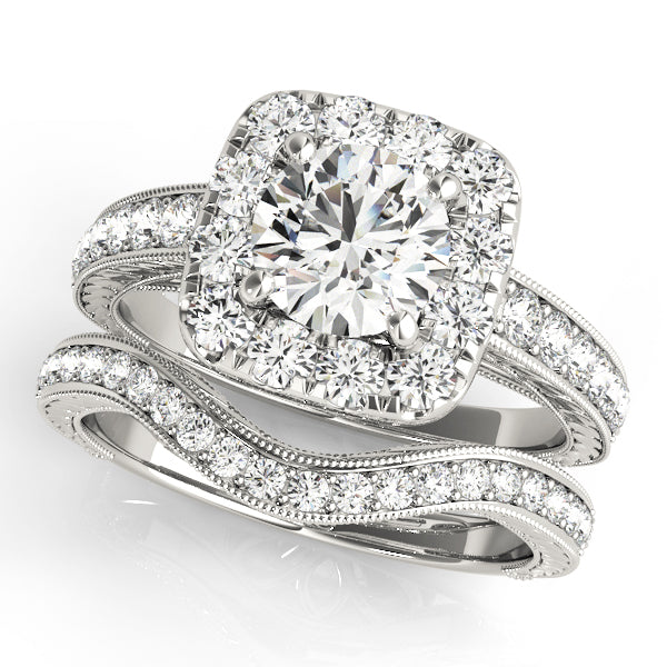 Halo Engagement Ring (Round Center) - alt view