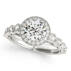 Round Halo Engagement Ring