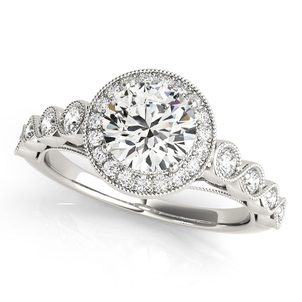Round Halo Engagement Ring