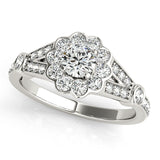 Round Halo Engagement Ring