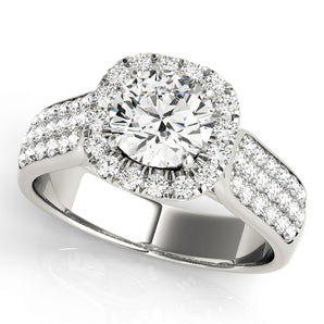 Round Halo Engagement Ring