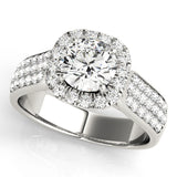 Round Halo Engagement Ring