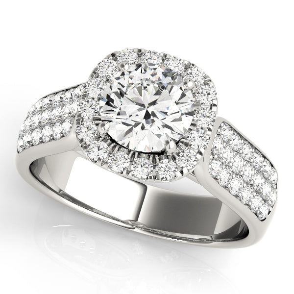Round Halo Engagement Ring