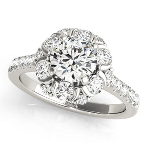 Halo Engagement Ring (Round Center)