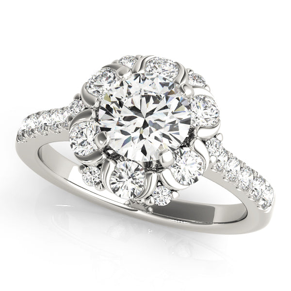 Halo Engagement Ring (Round Center)
