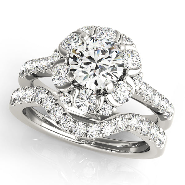Halo Engagement Ring (Round Center) - alt view