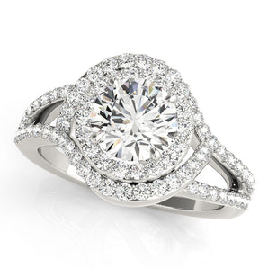Round Halo Engagement Ring