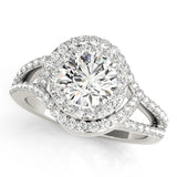 Round Halo Engagement Ring