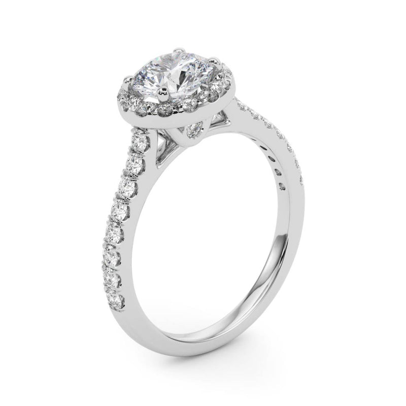 Halo Engagement Ring (Round Center) - alt view