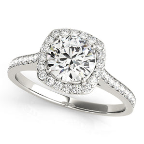 Round Halo Engagement Ring