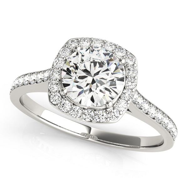 Round Halo Engagement Ring