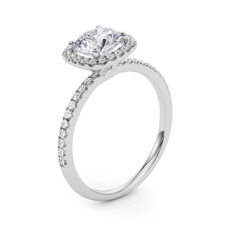Halo Engagement Ring (Round Center) - alt view