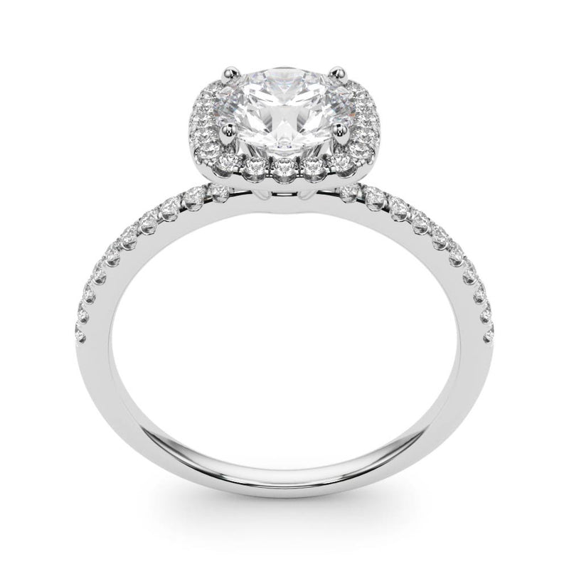 Halo Engagement Ring (Round Center) - alt view